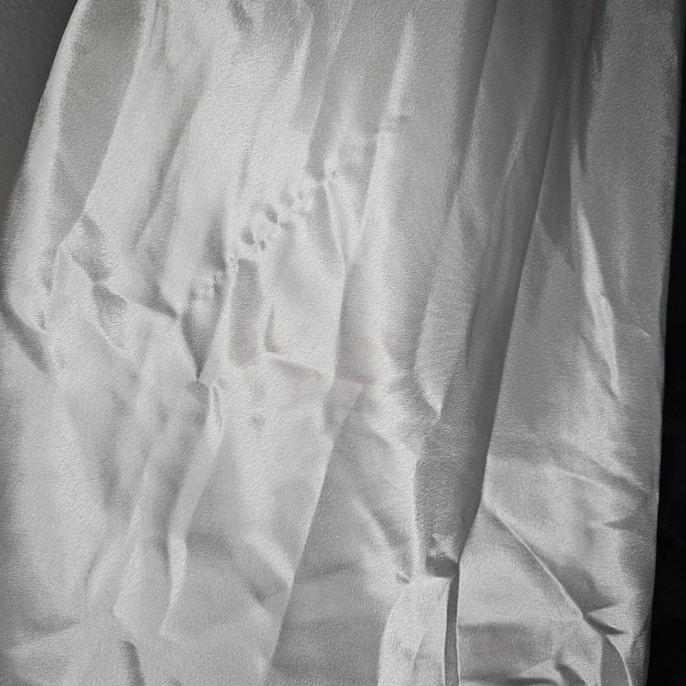 California Dynasty Vintage Ivory Satin Lace Pearl Nightgown Chemise